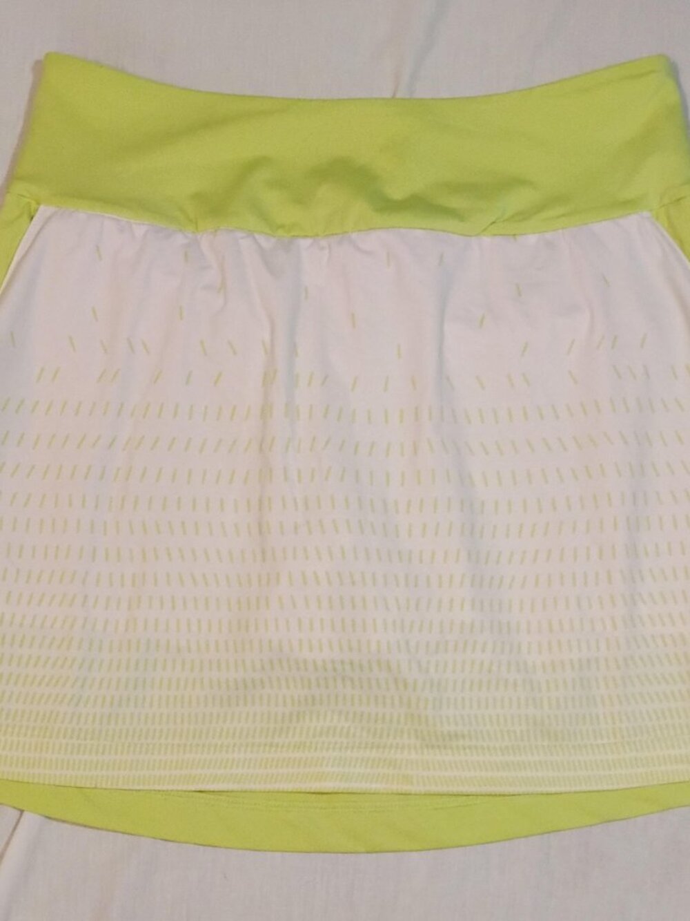 Adidas/Skort/Womens S/Lime Green White/Tennis Gradient Athleisure Pickleball Chi
